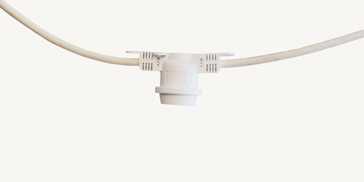 Guirlande Guinguette Pro Connect 80m 160 LED Blanc Chaud Câble Blanc R –
